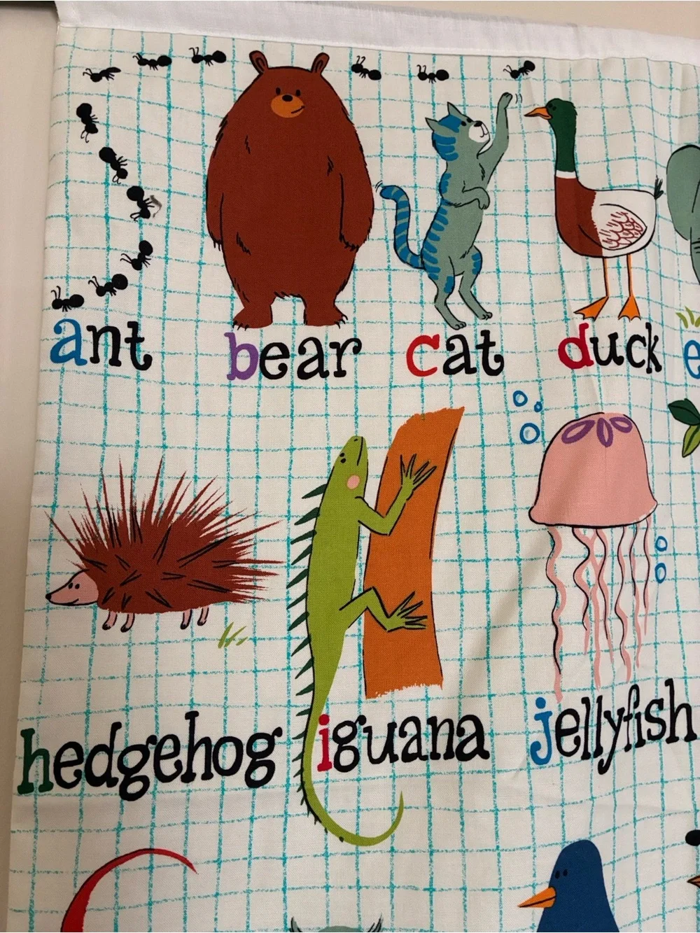 ABC ANIMALS FABRIC CHART